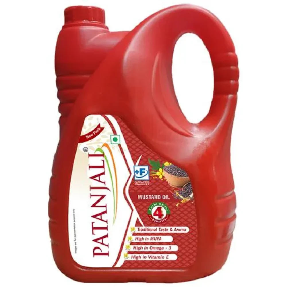 Patanjali Fortified Mustard Oil, 5 L Jar-1.webp